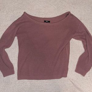 Missguided off the shoulder mauve sweater